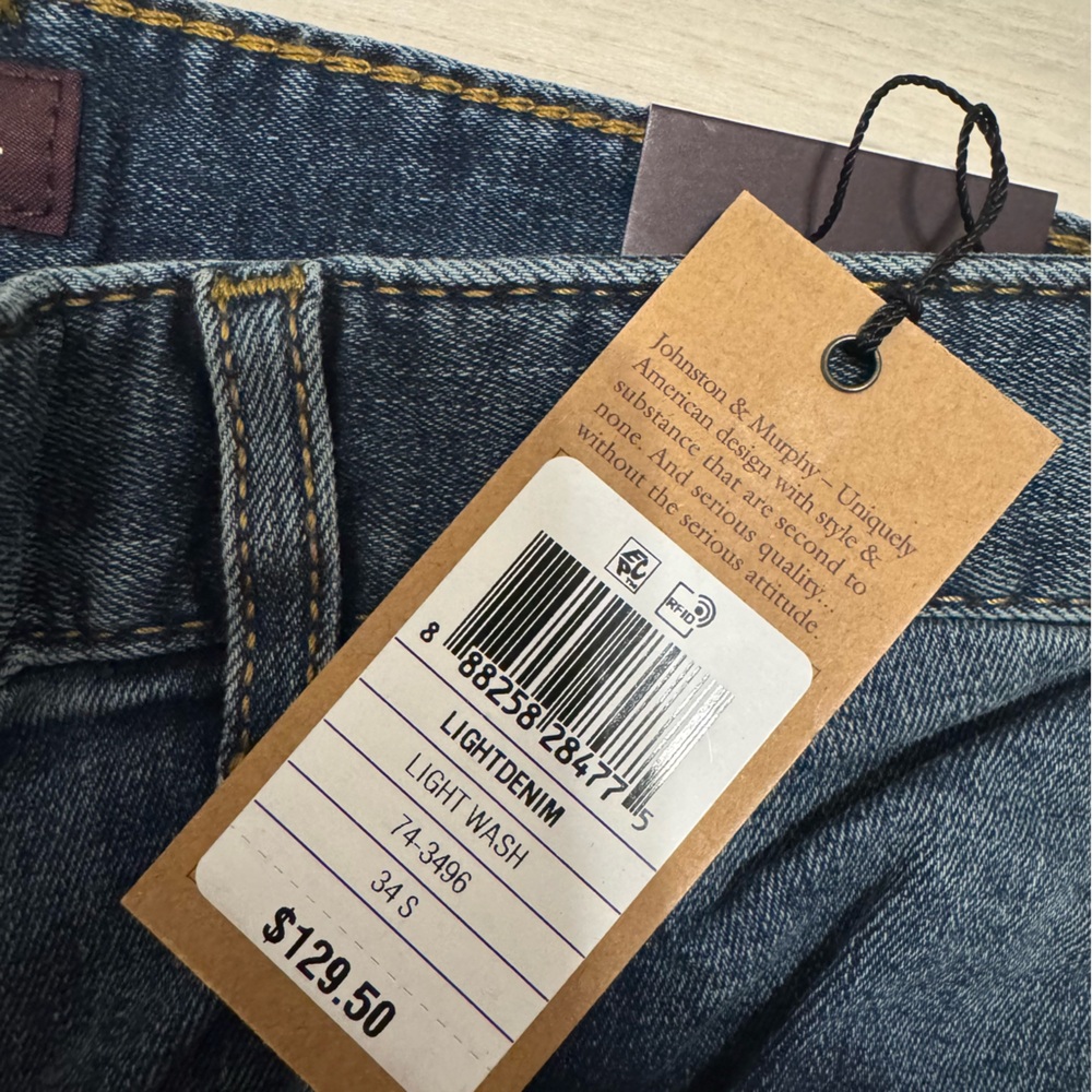 Johnston & Murphy Denim Jeans NWT - Picture 7 of 8